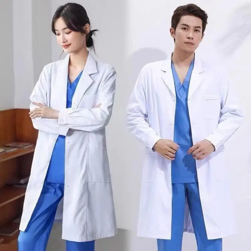 Lab Coat Medical - White Lab Coat Experimental Medical Uniform