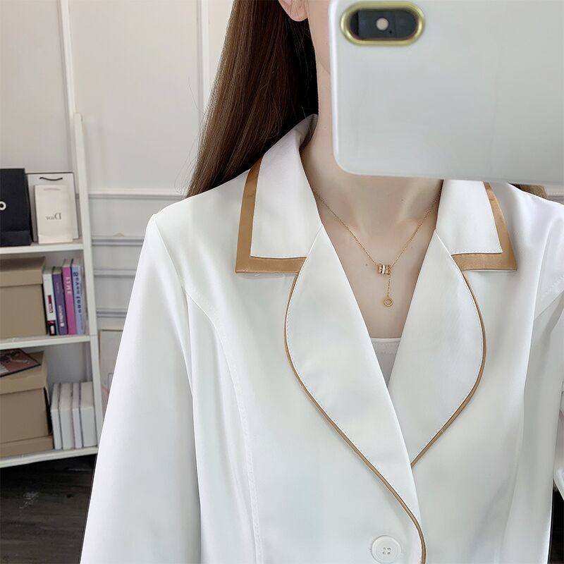 Lab Coat Medical - white short beauty uniform dress spa