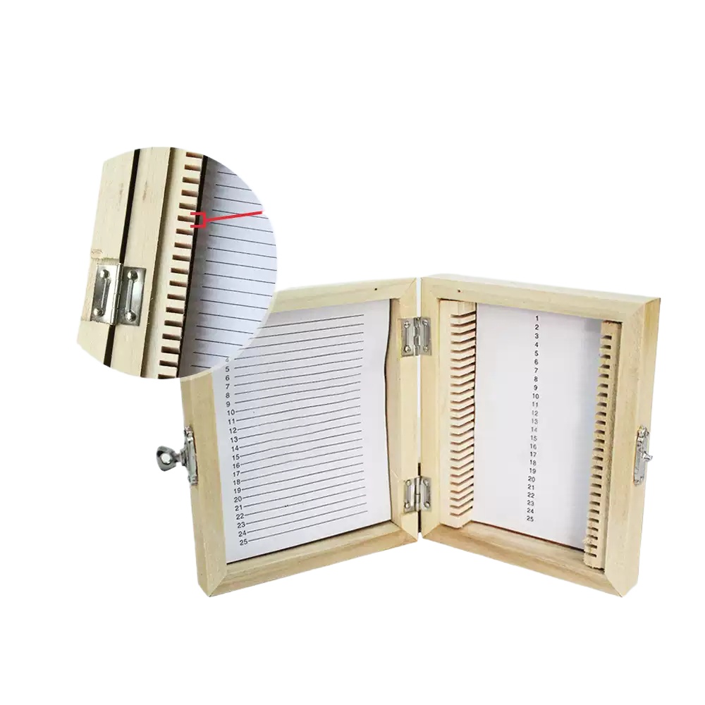 Pathology Slide Storage - 25/50/100 PCS Wooden Slide Box with