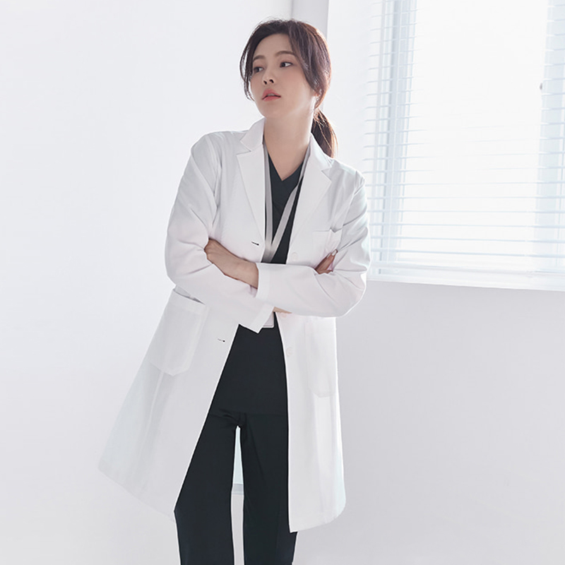Medical Lab Years - Korean Style Doctor White Coat Long