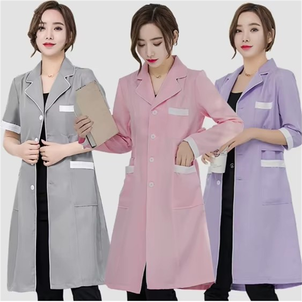Lab Coat Medical - High grade gray solid color slim
