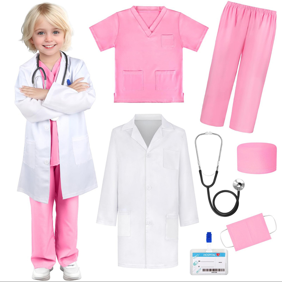 7 Pcs/Pack Kid White Medical U - Lab Coat Medical 评论和价格