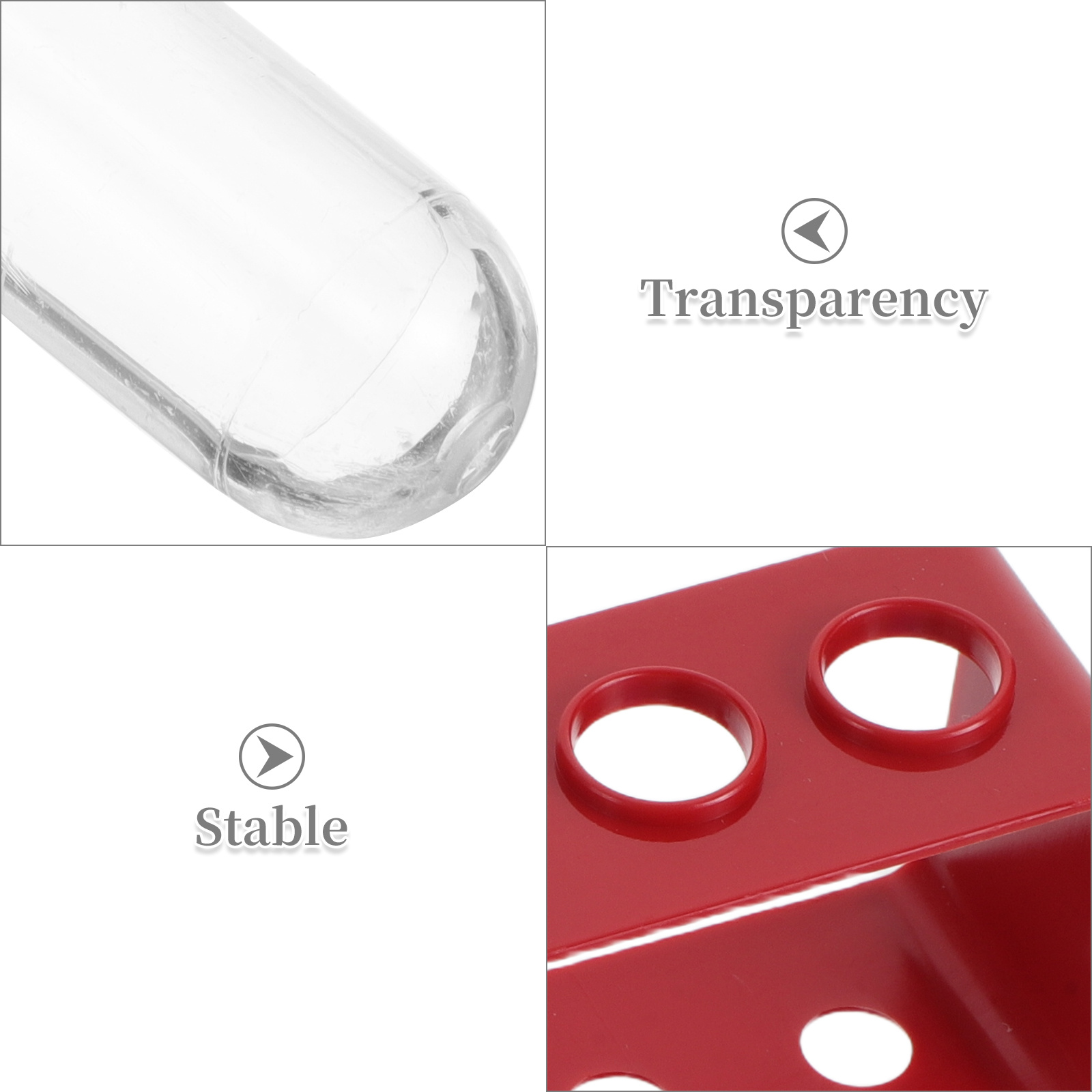 1Set Clear Glass Test Tubes wi - Centrifuge Tube Rack 评论和价格