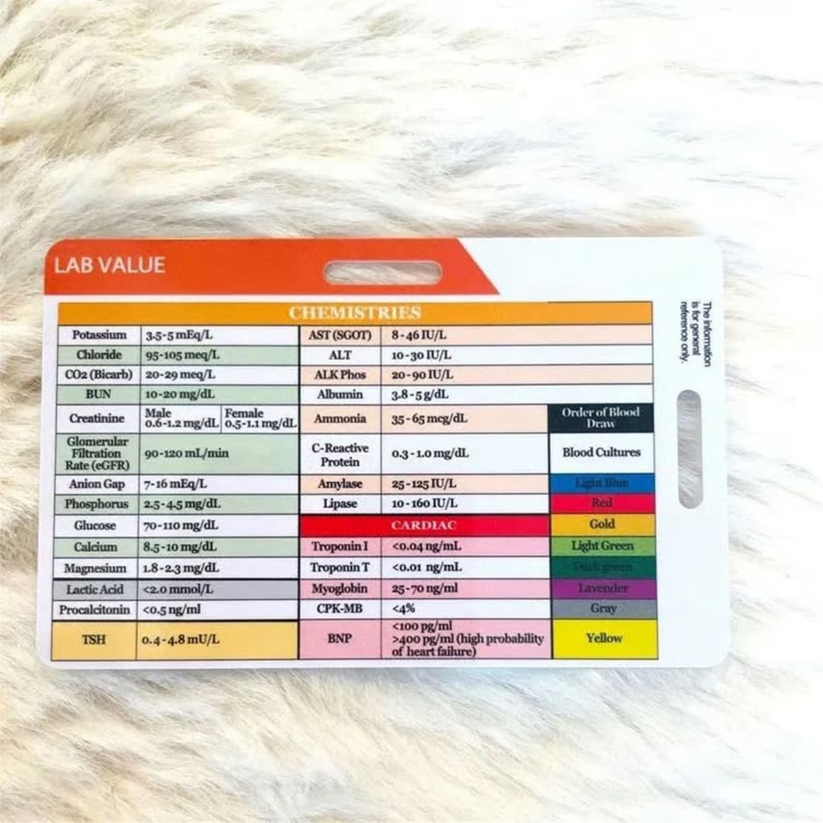 AA77 NEW  Lab Value and Order  - Medical Lab Values 评论和价格