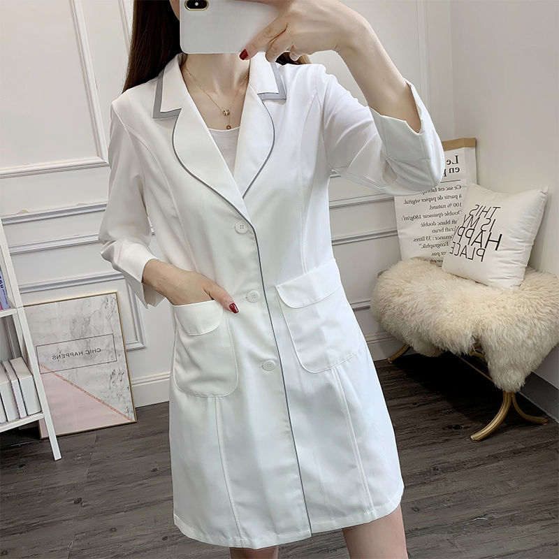 white short beauty uniform dre - Lab Coat Medical 评论和价格