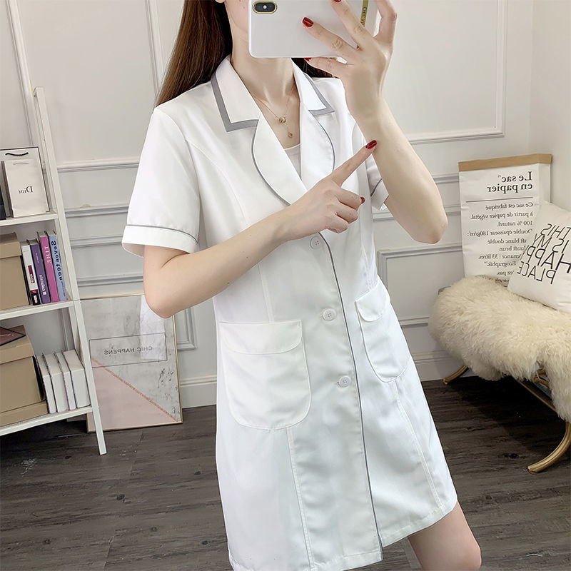 white short beauty uniform dre - Lab Coat Medical 评论和价格