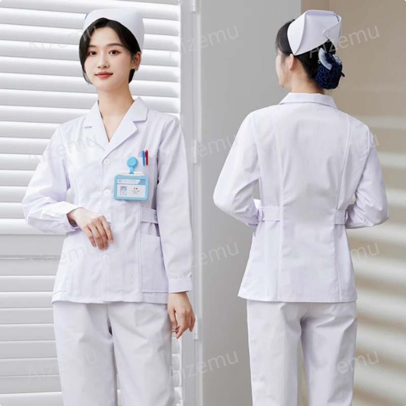 New White Long Sleeve Nurse Un - Lab Coat Medical 评论和价格