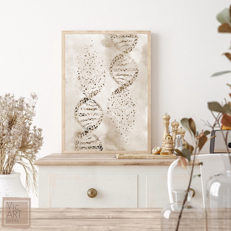 DNA Molecule Print Modern Medi - Medical Lab Pictures 评论和价格