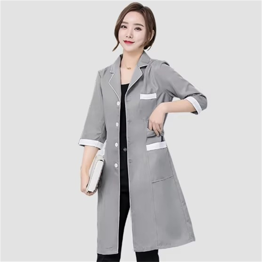 High grade gray solid color sl - Lab Coat Medical 评论和价格