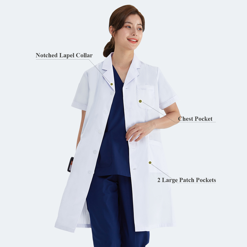 Unisex White Coat Lab Coat Hos - Lab Coat Medical 评论和价格